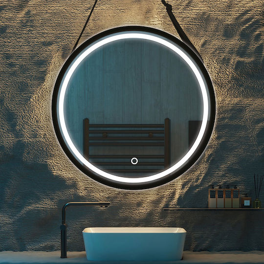Eurolamp 144-88007 Oglindă Rotundă Lumini LED Atingere din Metal 60x60cm Negru Eurolamp 144-88007 Oglindă Rotundă Lumini LED Atingere din Metal 60x60cm Negru