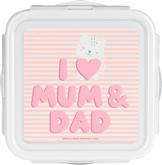 Safta Love Plastik Kinder Lebensmittelbehälter Rosa