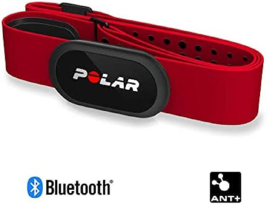 Polar H10 Подходяща за плуване Сърдечен пулс колан За гърди 93см в Червен цвят