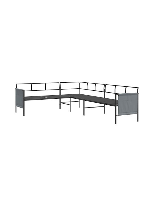 Garden & Outdoor Furniture Sets Dining Room Set 2 Pieces Anthracite with Pillows