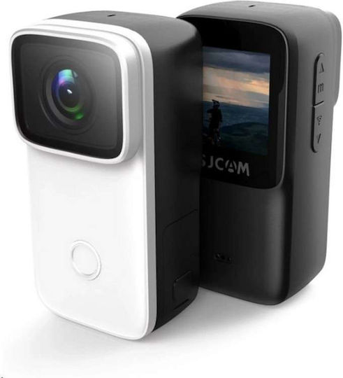 SJCAM C200 Action Camera 4K Ultra HD 360° Capture Underwater (with Case) with Screen 1.28" and Wi-Fi White