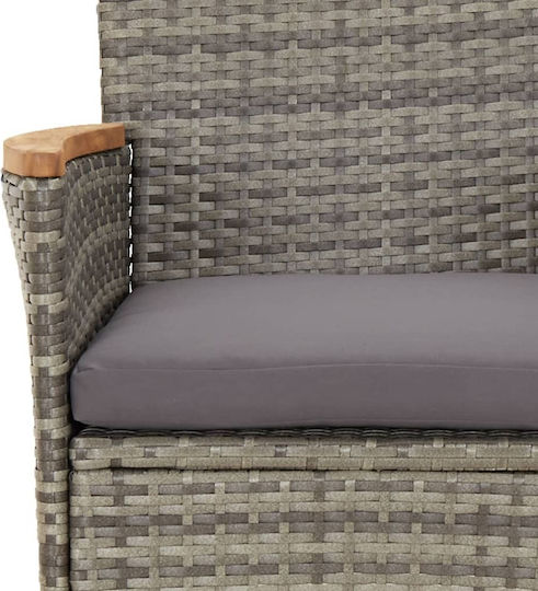 Garden & Outdoor Furniture Set 5 Pieces Gray with Pillows