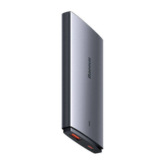 Baseus GaN Charger with USB-A Port and USB-C Port and USB-C Cable 65W Gray GaN5 Pro