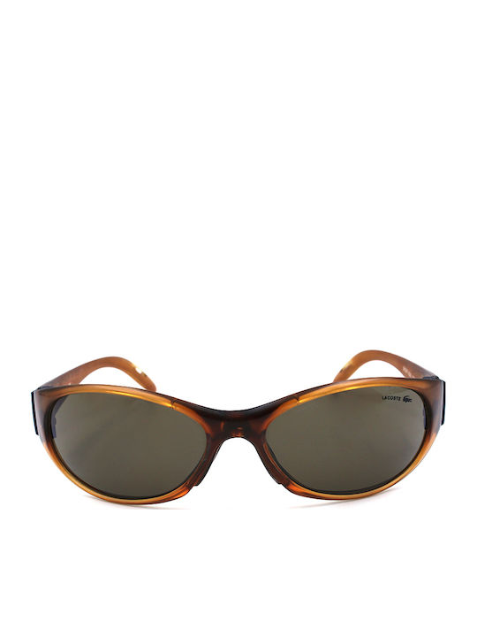 Lacoste Men's Sunglasses with Brown Plastic Frame and Brown Lens 1520 0266