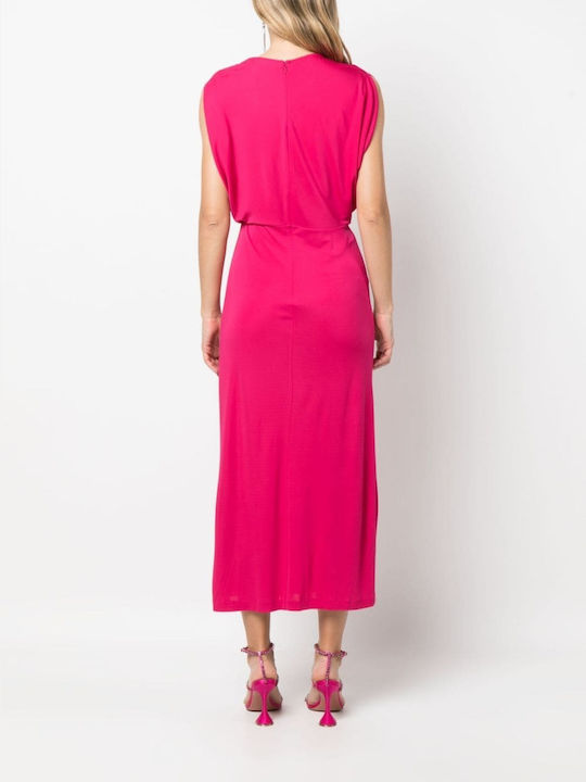 Diane Von Furstenberg Sommer Midi Kleid Rosa