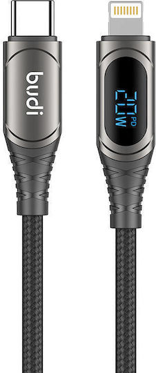 Budi 229TL Braided USB-C to Lightning Cable 20W Black 1.5m