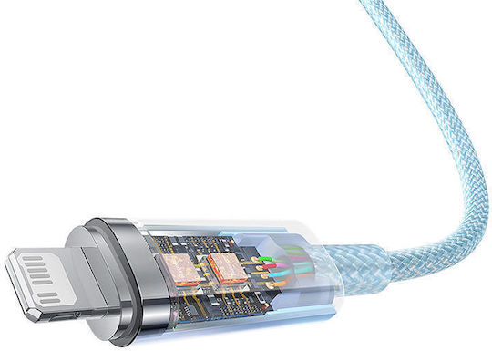 Baseus Explorer Плетена USB-C към Lightning кабел 20W Син 1м (CATS010203)