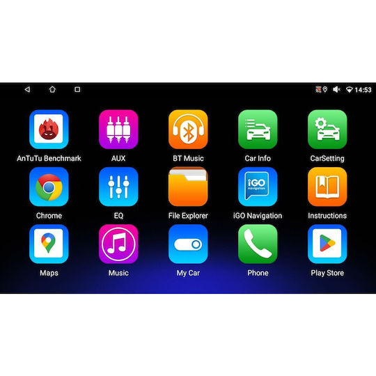 Digital IQ Auto-Audiosystem für BMW Serie 5 (E39) / X5 (E53) / Serie 5 / E39 / X5 1997-2005 (Bluetooth/USB/WiFi/GPS/Apple-Carplay/Android-Auto) mit Touchscreen 9"