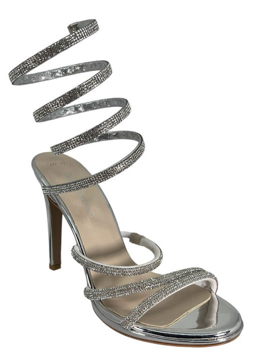 ExclusiveShoes Damen Sandalen in Silber Farbe