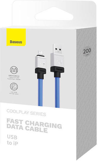Baseus CoolPlay USB-A to Lightning Cable Μπλε 2m