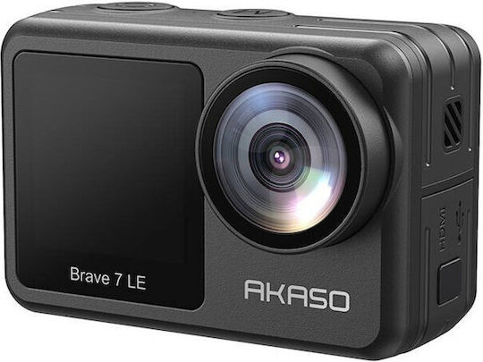 Akaso Brave 7 LE Action Camera 4K Ultra HD Υποβρύχια με Οθόνη Αφής 2" και Wi-Fi Μαύρη