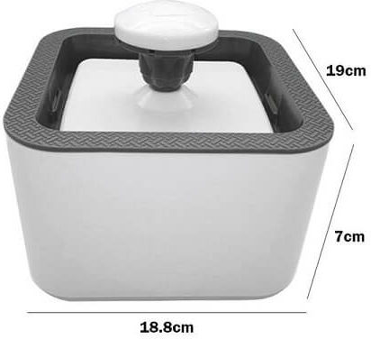Denik Pets Pet Water Automat Plastic Adăpătoare / Fântână pentru Câine & Pisică 2.5lt în Culoare Gri