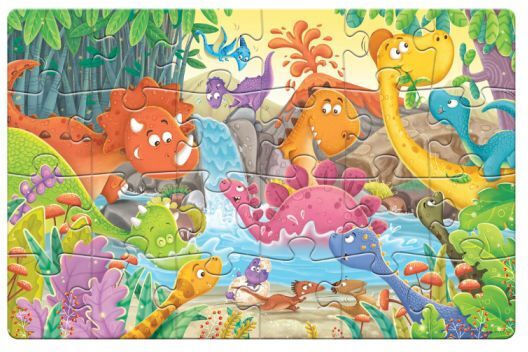 Kinderpuzzle Dinosaurierpark 24pcs Remoundo