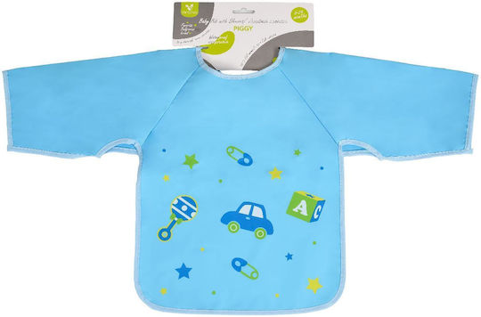 Cangaroo Piggy Waterproof Coverall Plastic with Hoop & Loop Fastener & Sleeves Blue for 12 m+