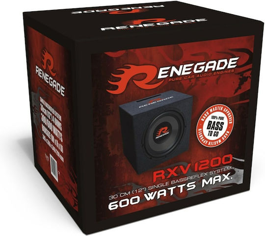 Renegade Car Audio RXV 1200 Subwoofer Αυτοκινήτου 12" 300W RMS με Κούτα