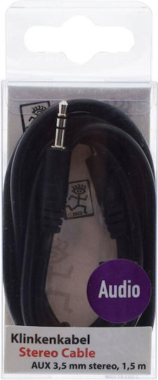 2GO Καλώδιο Ήχου 3.5mm male - 3.5mm male Μαύρο 1.5m 351021