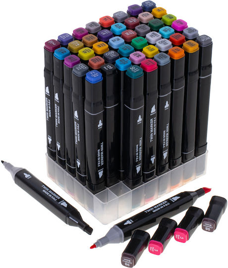 ikonka Design Markers 1mm Multicolour 48pcs