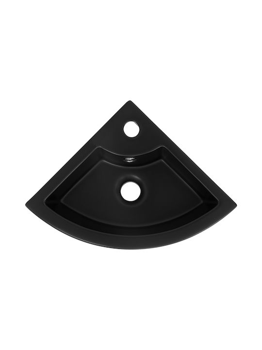 ML-Design Aufgesetztes Waschbecken Keramik 46x33x13cm Schwarz