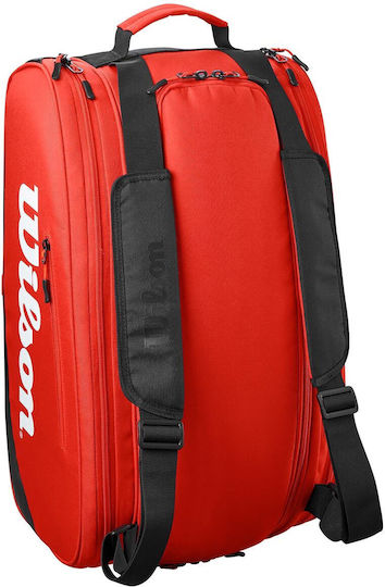 Wilson Tour Τσάντα Πλάτης Padel 2 Ρακετών Κόκκινη