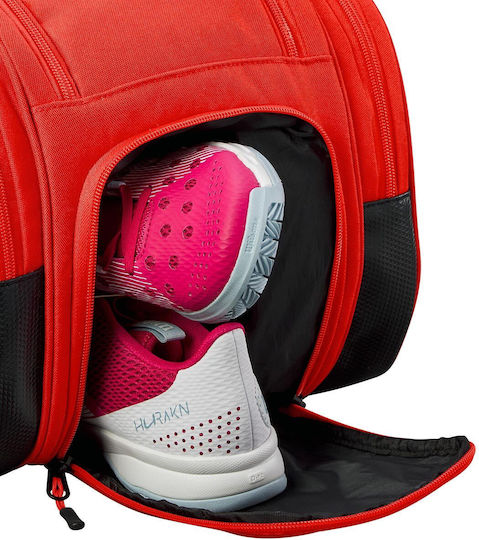 Wilson Tour Τσάντα Πλάτης Padel 2 Ρακετών Κόκκινη
