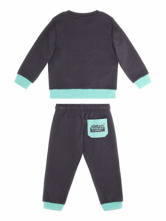 Guess Kids Sweatpants Set Gray 2pcs