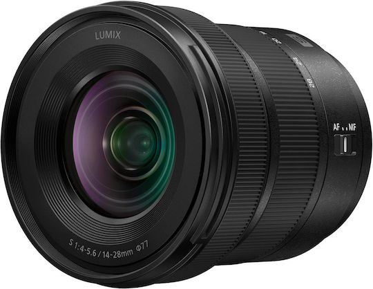 Panasonic Full Frame Φωτογραφικός Φακός Lumix 14-28mm f/4-5.6 Macro / Wide Angle Zoom για Leica L Mount Μαύρος