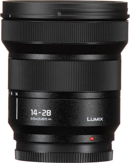Panasonic Full Frame Φωτογραφικός Φακός Lumix 14-28mm f/4-5.6 Macro / Wide Angle Zoom για Leica L Mount Μαύρος