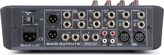 Power Dynamics PDM-S604 172.620 Consolă Analogică Mixer Audio și Console 6.0 Canale cu Putere Fantomă & 2 Intrări XLR & Bluetooth