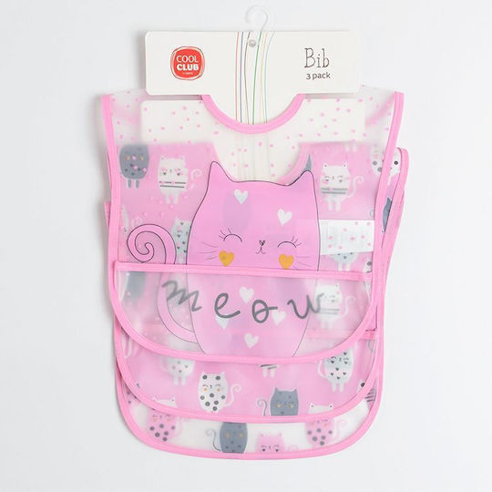 Cool Club Waterproof Plastic Baby Bib with Pocket 3pcs