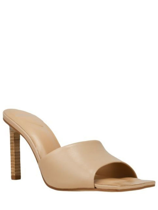 Carrano Mestico Thin Heel Mules Beige 559005