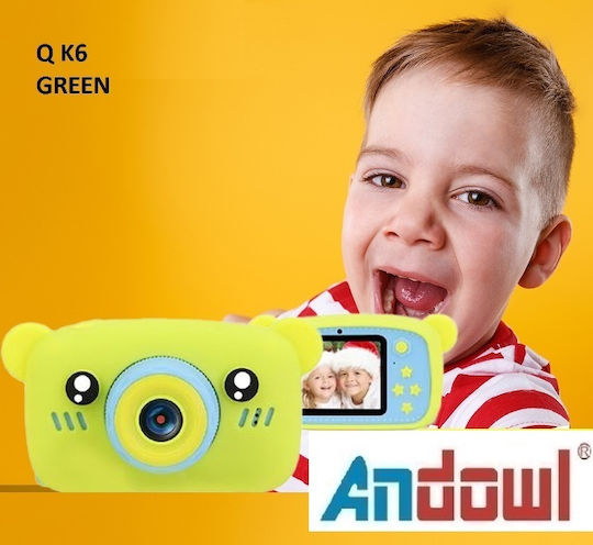 Andowl QK6 Bär Kinder Kompaktkamera 10MP Gelbe