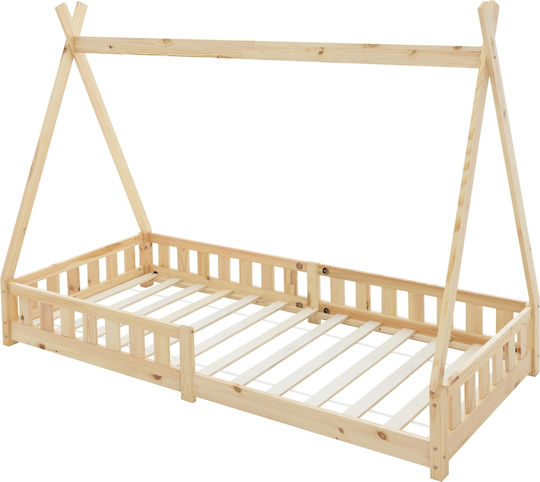 Pat pentru Copii Montessori Single Maro pentru Saltea 90x200cm