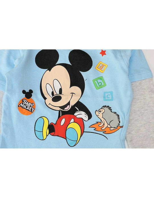 Disney Kids Blouse Long Sleeve Blue Mickey