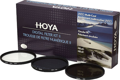 Hoya Digital Filter Kit II Set de filtre CPL / ND / UV Cu diametrul 40.5mm pentru obiective foto