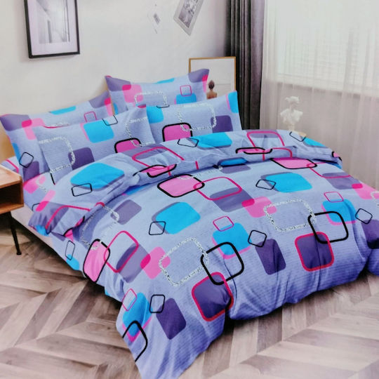 Olia Home Σετ Σεντόνια Υπέρδιπλα 220x240εκ. Μπλε (4τμχ)