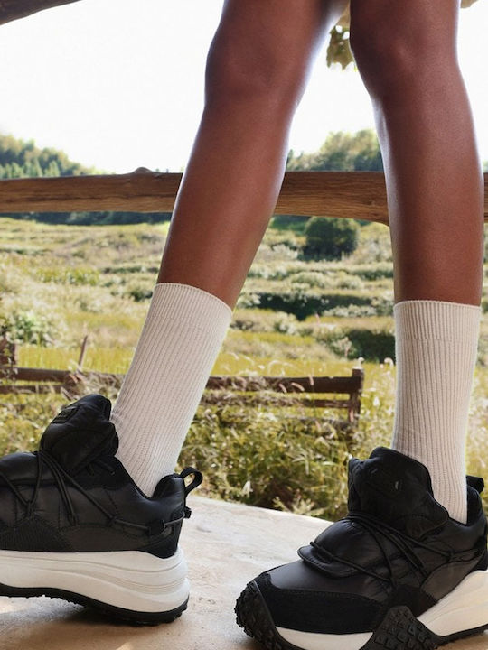 Juno Γυναικεία Chunky Sneakers Μαύρα