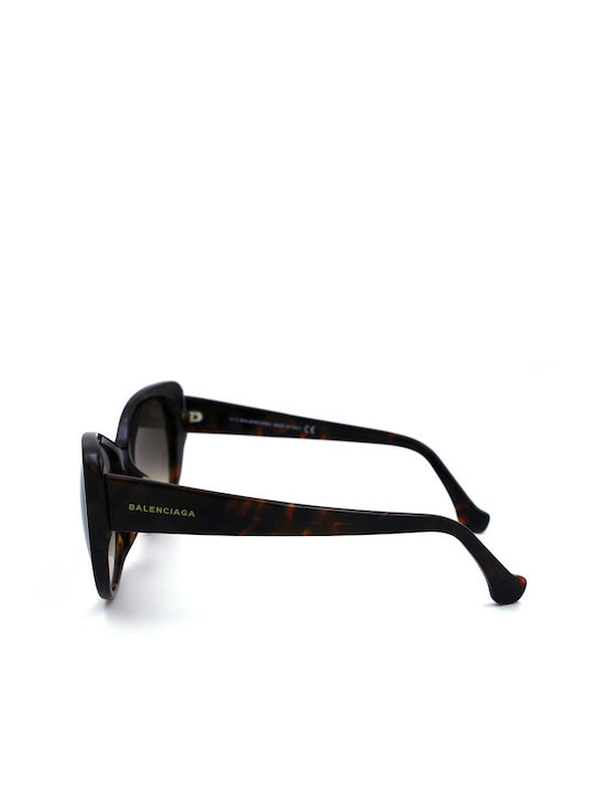 Balenciaga Damen Sonnenbrille mit Braun Kunststoff Gestell