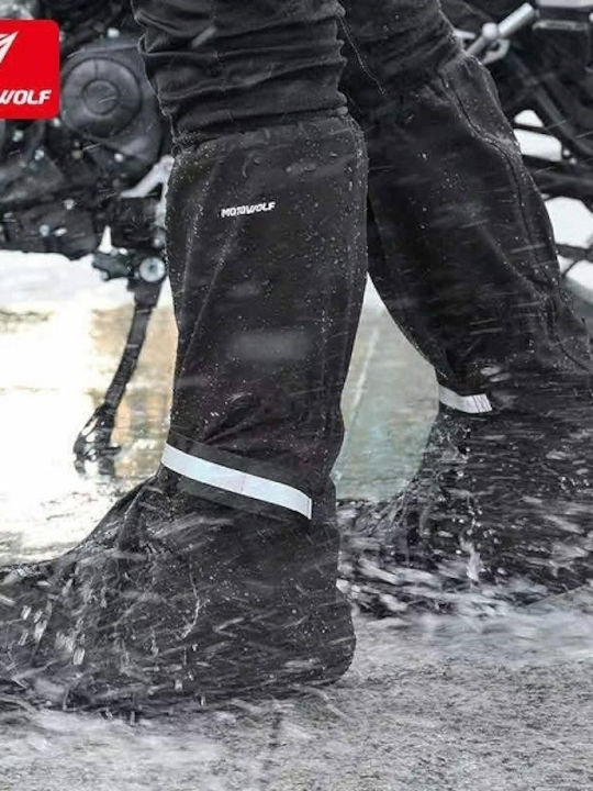 Motowolf Men's Waterproof Riding Shoe Gaiters Black