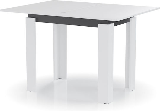 Family Table Kitchen Extendable Wooden White 90x60x77cm