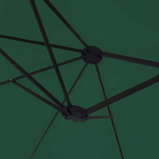 Umbrelă Rotundă Metalică Verde Φ4.49xÎ2.45m
