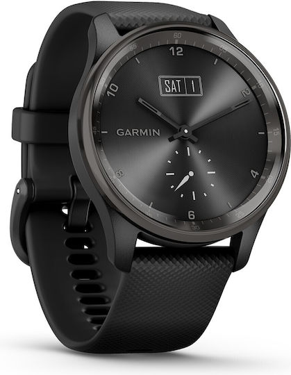 Garmin vívomove Trend Stainless Steel 40mm Αδιάβροχο Smartwatch με Παλμογράφο (Μαύρο)