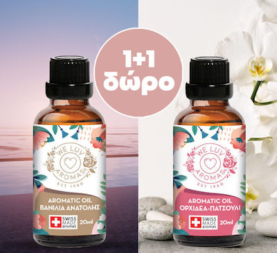 We Luv Aromas Αρωματικό Έλαιο Βανίλια Ανατολής & Ορχιδέα Πατσουλί 20ml 2τμχ