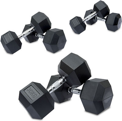 Pegasus Rubber Hexagon Dumbbell 1 x 15kg