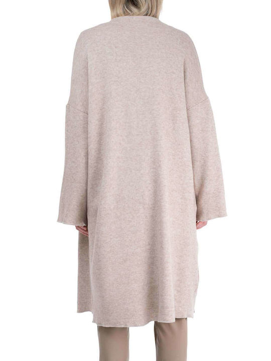 MY T Long Women's Cardigan Beige