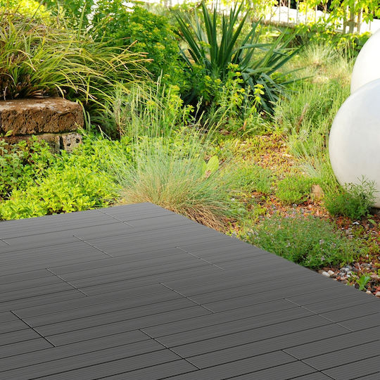 ECD Germany WPC Garden Decking Board 60x30cm 6pcs