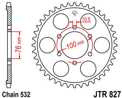 JT Sprockets Hinteres Ritzel für BMW R 1100