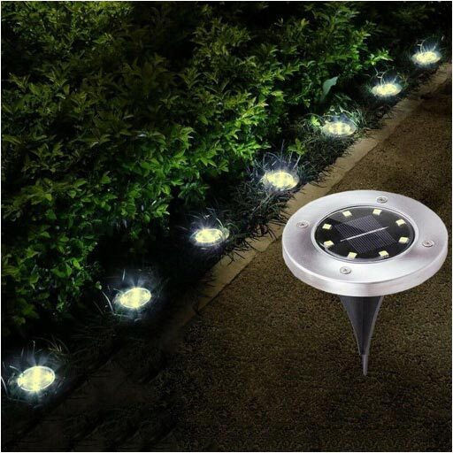 Set of 4 Stake Solar Lights with Natural White Light 4000K IP67 11.5cmx11.5cmx13cmcm