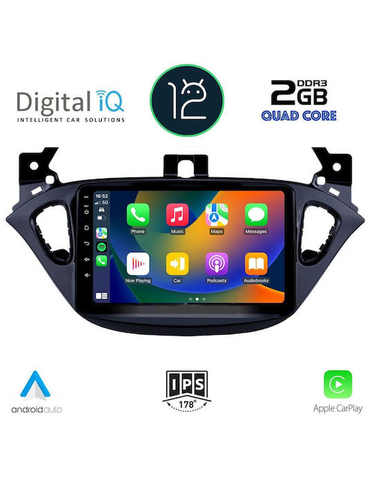 Digital IQ Car Audio System for Opel Corsa 2014-2021 (Bluetooth/AUX/WiFi/GPS/Apple-Carplay) with Touch Screen 9"