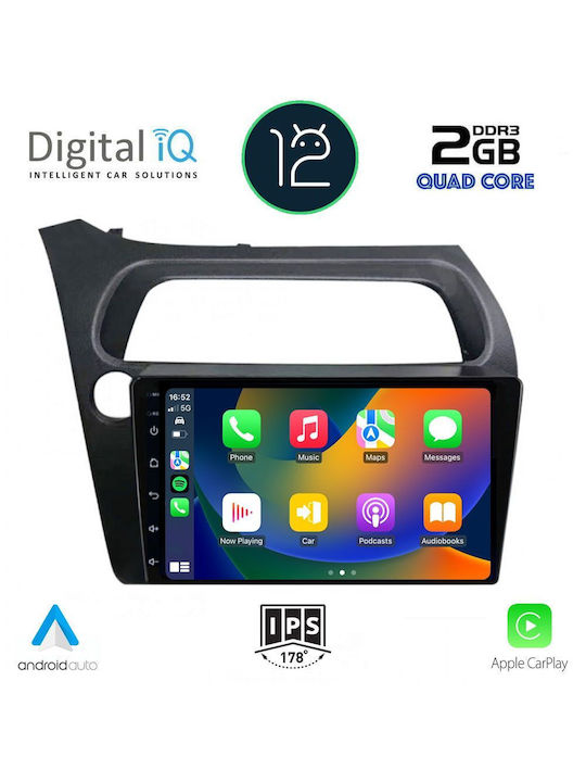 Digital IQ Car Audio System for Honda Civic 2006-2012 (Bluetooth/AUX/WiFi/GPS/Apple-Carplay) with Touch Screen 9"