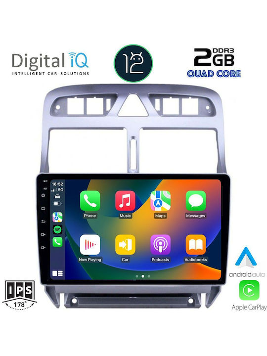 Digital IQ Car Audio System for Peugeot 307 2001-2008 (Bluetooth/AUX/WiFi/GPS/Apple-Carplay) with Touch Screen 9"